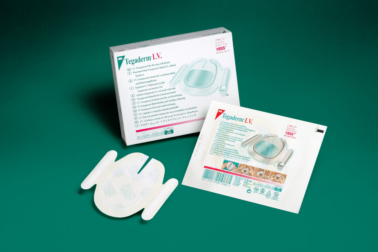 3M™ Tegaderm™ Transparent Film Dressing with Border, 1655, 3-1/2 in x 4-1/2 in (6.9 cm x 11.5 cm), 50/ct 4ct/Case