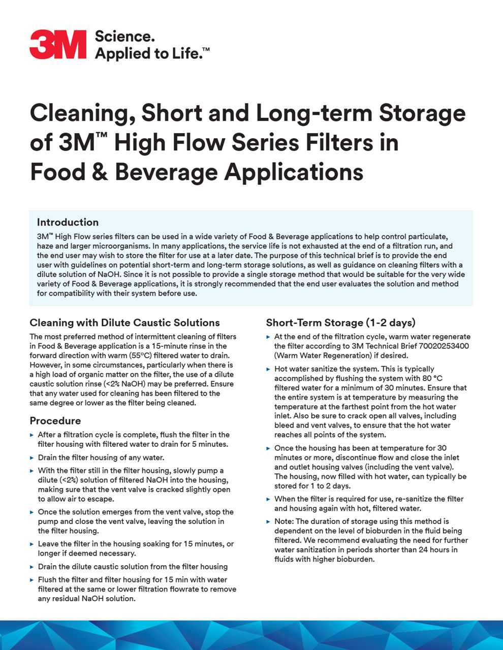 Cleaning, Short and Long-term Storage