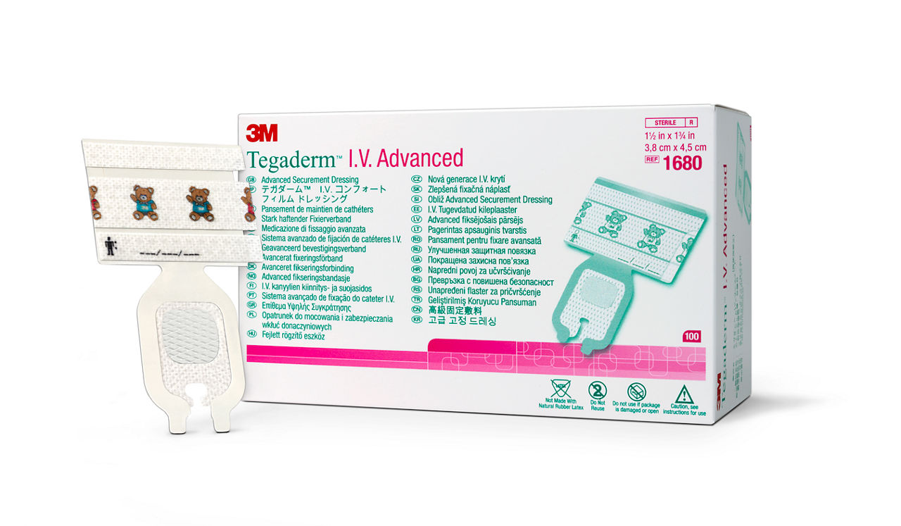 thumbnail image 2 of 3M 9132 Tegaderm Antimicrobial I.V. Advanced Securement Dressing 2 3/4\" X 3 3/8\" (25/Box) - GB TECH USA 2 of 13