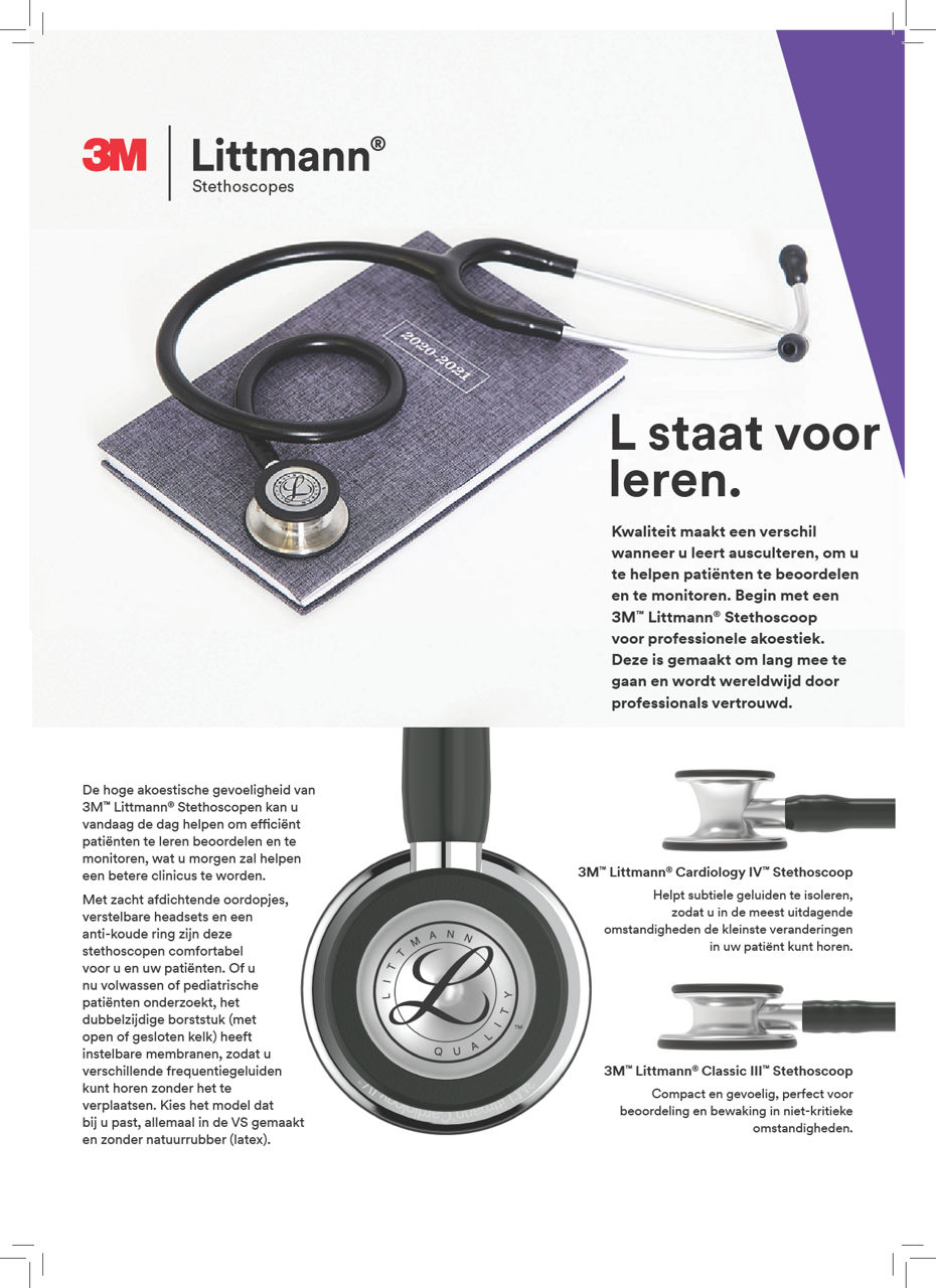 3M™ Littmann® Stethoscopen brochure voor studenten
