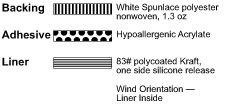 1776 White Spunlace Nonwoven Tape illus