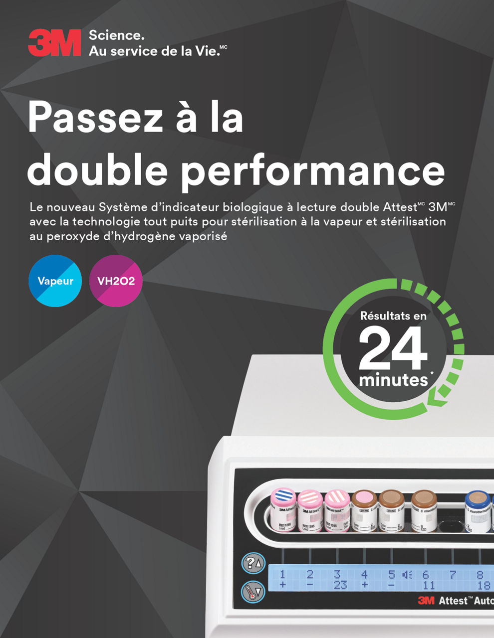 Système d’indicateur biologique à lecture double AttestMC 3MMC
