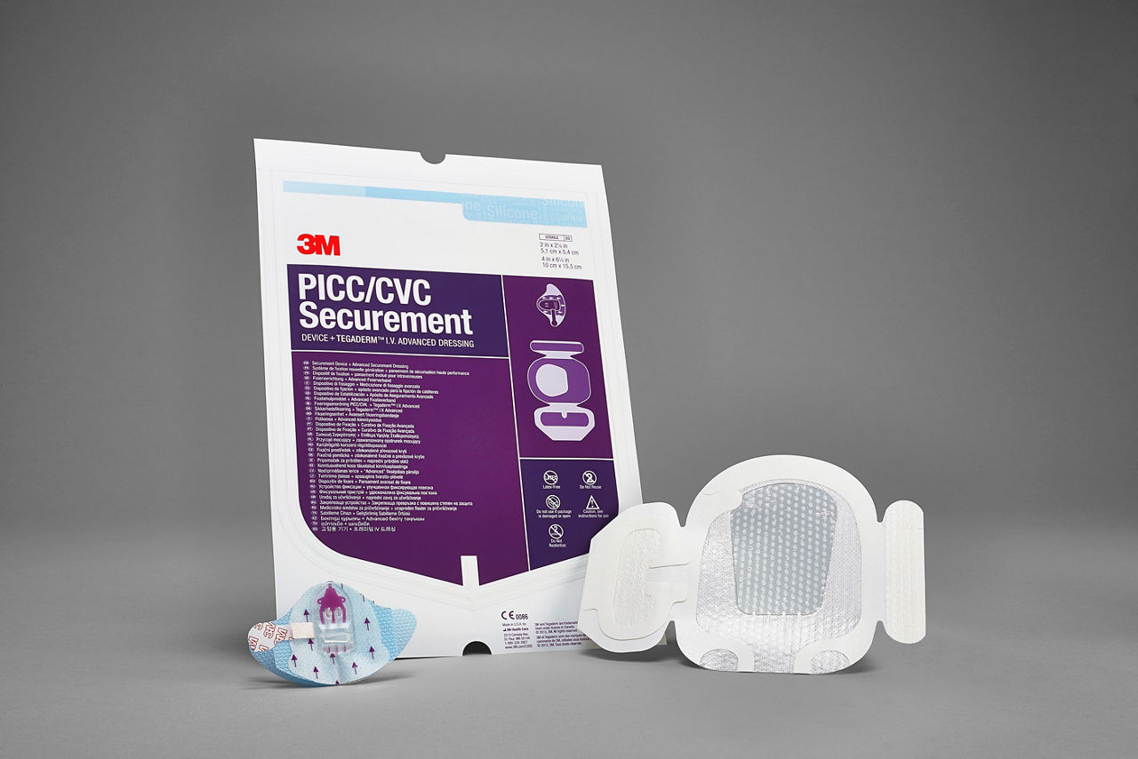 3M™ Tegaderm™ PICC/CVC Securement Device + I.V. Advanced Securement Dsg, 1839-2100, 10 cm x 15.5 cm, 20/Ctn, 4 Ctns/Cs