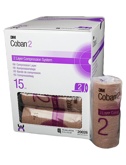 3M™ Coban™ 2 Two-Layer Compression System, 20026, 15/Carton, 4Cartons/Case