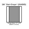 3M™ Steri-Drape™ Cardiovascular Sheet with Ioban™ 2 Incise Film, 2040NS,38 cm x 41cm, 200/Case