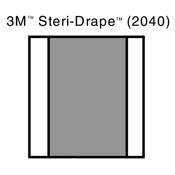 3M™ Steri-Drape™ 2 Incise Drape, 2040, Incise Area 28 cm x 41 cm (11 in x 16 1/8 in), 10/Carton, 4 Cartons/Case