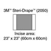 3M™ Steri-Drape™ 2 Incise Drape, 2050, Incise Area 60 cm x 60 cm (23 1/2 in x 23 1/2 in), 10/Carton, 4 Cartons/Case