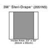 3M™ Steri-Drape™ 2 Incise Drape 2051NS, Incise area 19 inches x 17inches (50cm x 45cm), 150/Case