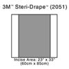 3M™ Steri-Drape™ 2 Incise Drape, 2051, Incise Area 60 cm x 85 cm (23 1/2 in x 33 3/8 in), 10/Carton, 4 Cartons/Case