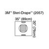 Poche de recueil 3M™ Steri-Drape™ en polyéthylène transparent avec aireà inciser, 2057