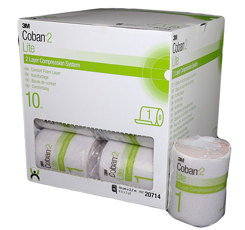 Système de compression 3M™ Coban™ 2 Lite, bande de confort, 20714, 10 cmx 2.7 m