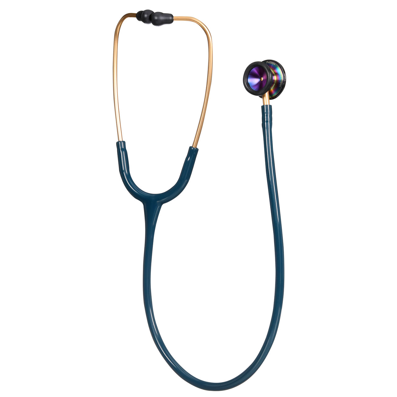 3M™ Littmann® Classic II Pediatric Stethoscope, Rainbow-finish Chestpiece, Caribbean Blue Tube, 2153