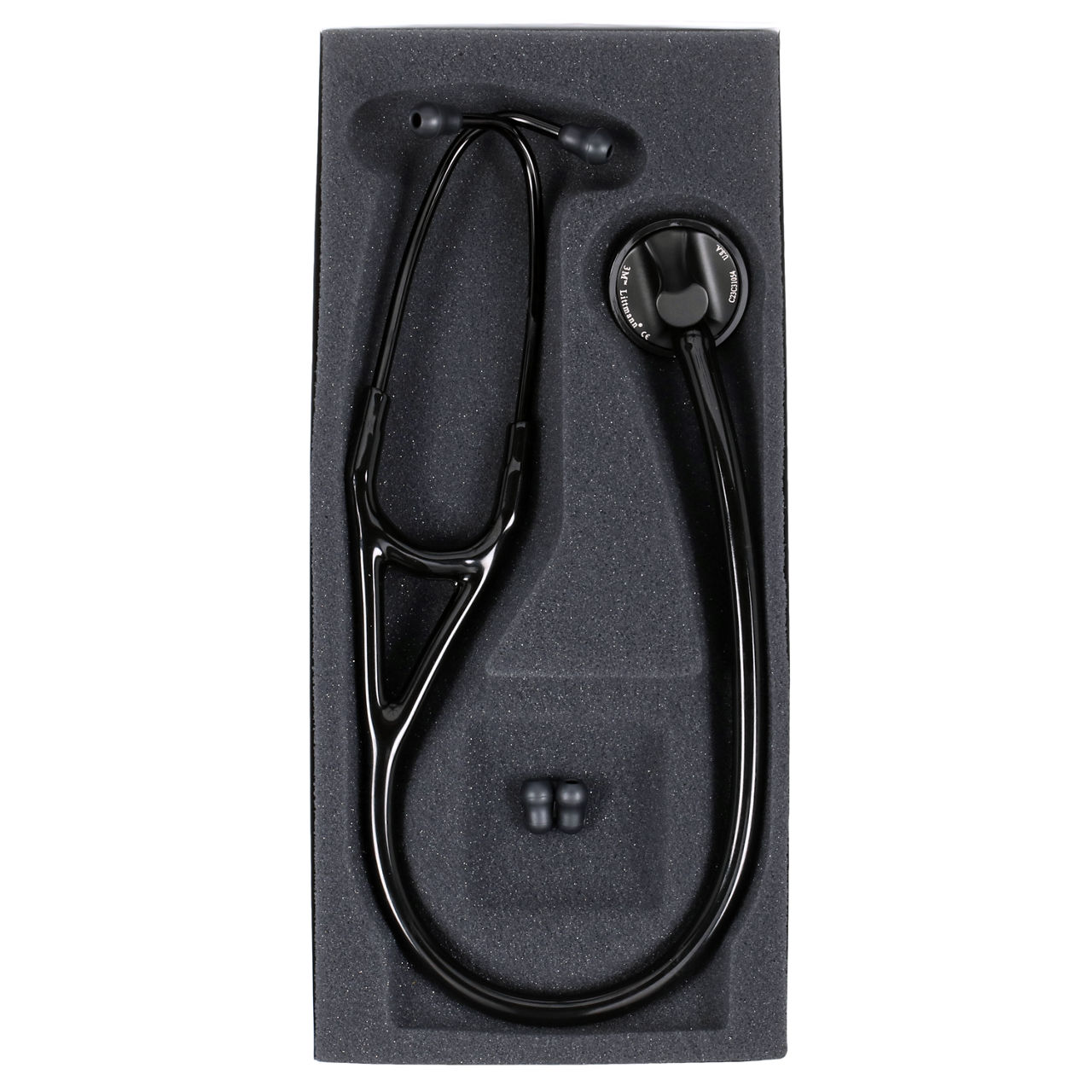 3M™ Littmann® Master Cardiology™ Stethoscope, Black Plated Chestpiece and Eartubes, 2161