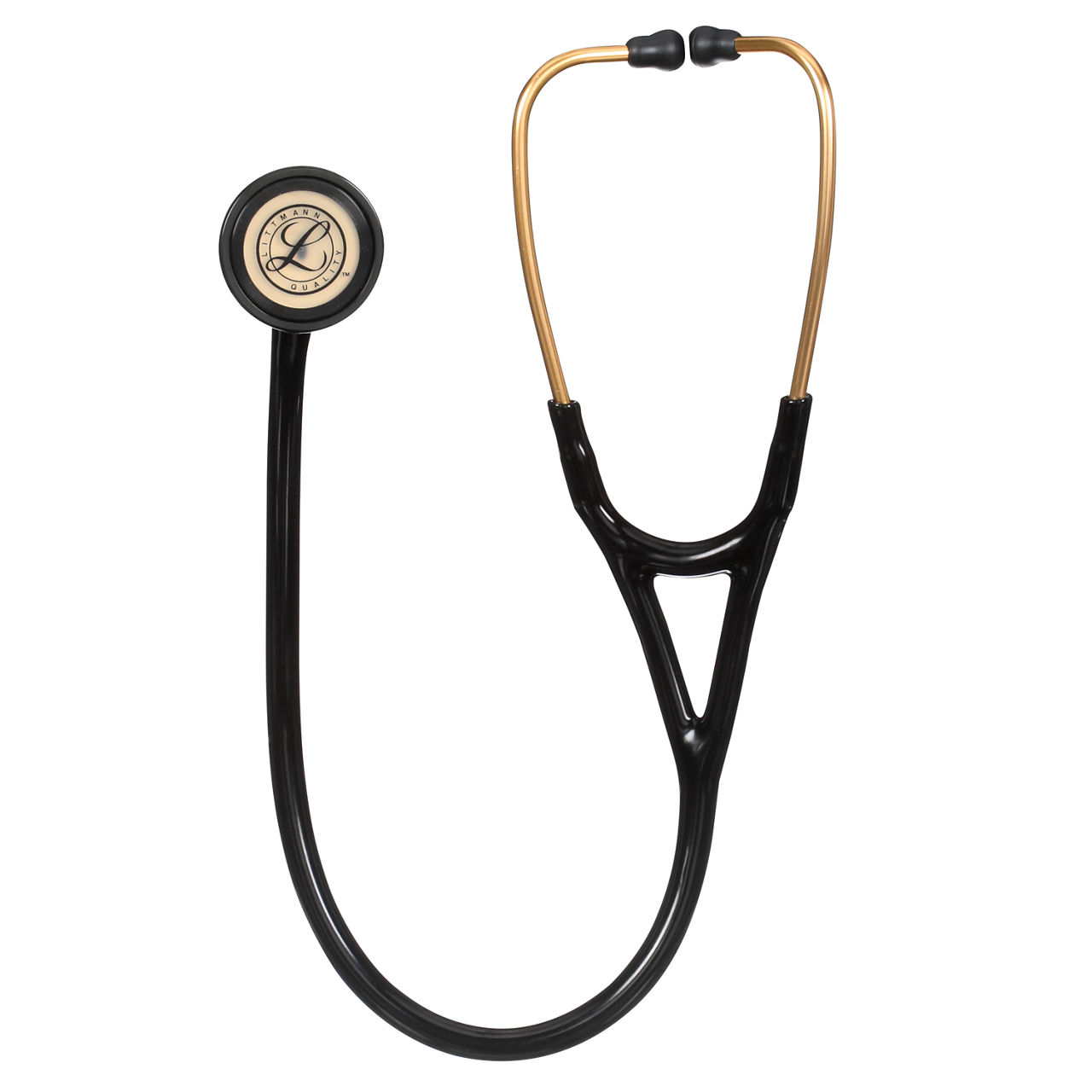 3M™ Littmann® Master Cardiology™ Stethoscope, Brass-Finish Chestpiece, Black Tube, 2175