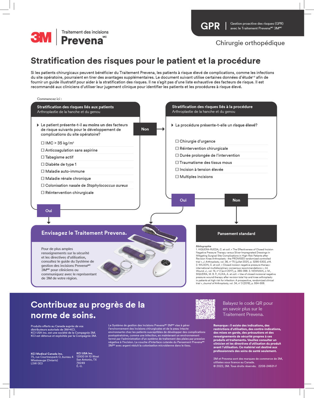 Prévisualisation de la couverture de la brochure de la thérapie Prevena pour la chirurgie orthopédique
