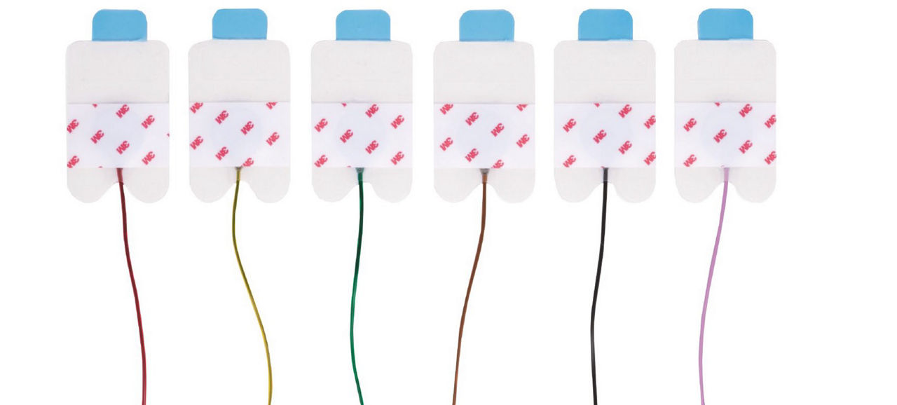 3M™ レッド　ダット™ リード線付モニタリング電極 2269HA-20, 25 mm x 40 mm,6 個/袋, 10 袋/箱, 10箱/ケース