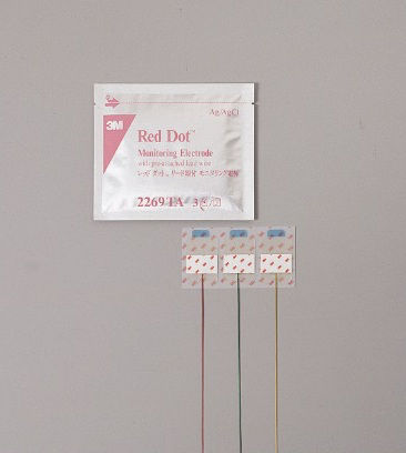 3M™ レッド　ダット™ リード線付モニタリング電極 2269TA, 25 mm x 40 mm, 3個/袋, 10 袋/箱, 10箱/ケース