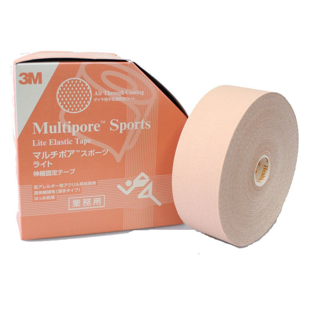 3M™ マルチポア™ スポーツ ライト 伸縮固定テープ 2723L-50, 50 mm x 33 m, 1巻/カートン, 10 カートン/箱