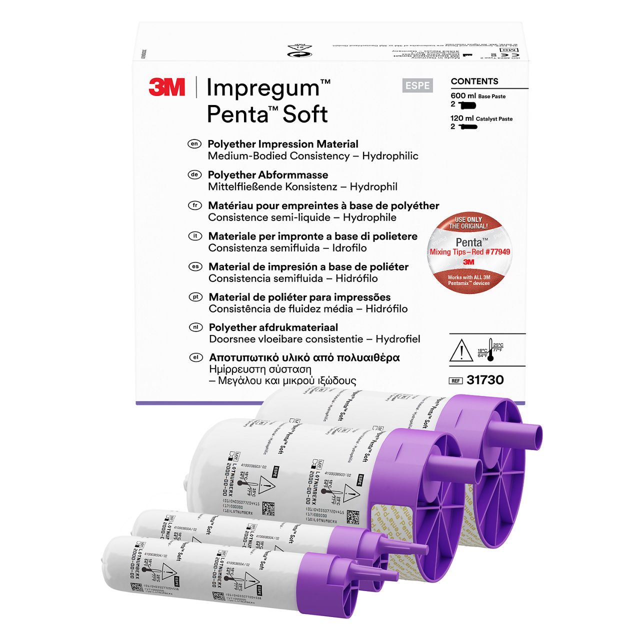 3M™ Impregum™ Penta™ Soft 31730 Matériau d’empreintes Polyéther, boîtestandard