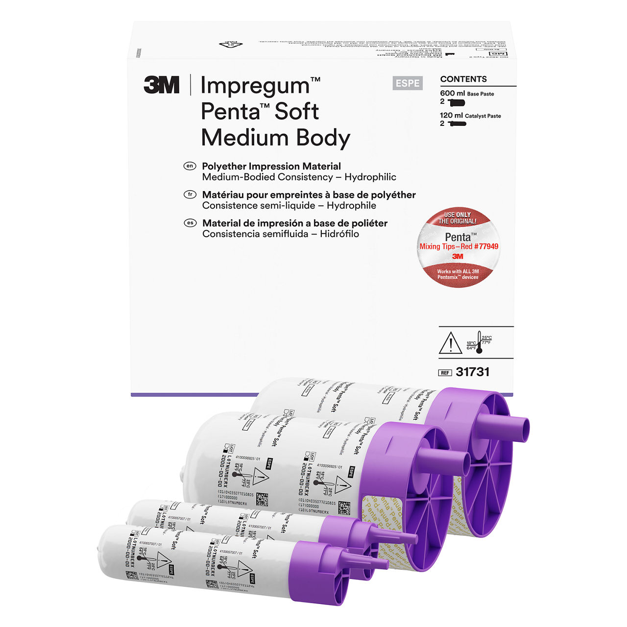 3M™ ESPE™ Impregum™ Penta™ Soft Medium Body Polyether Impression Material Refill, 31731