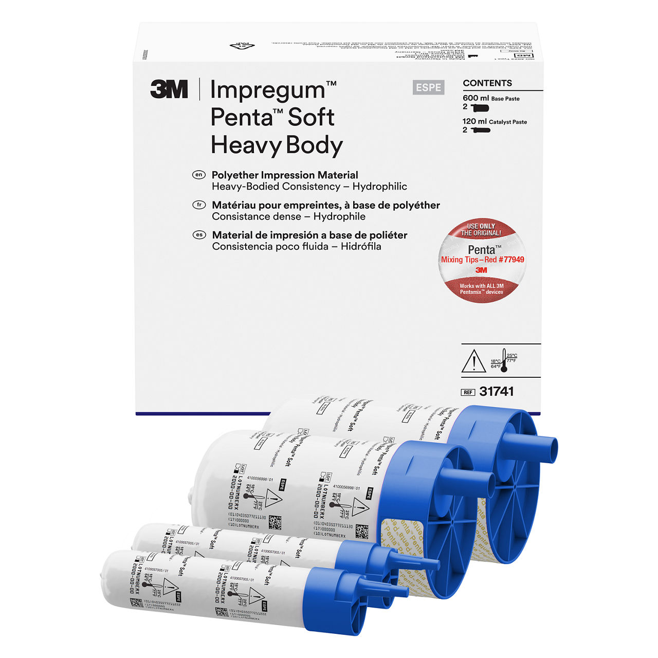 3M™ ESPE™ Impregum™ Penta™ Soft Heavy Body Polyether Impression MaterialRefill, 31741