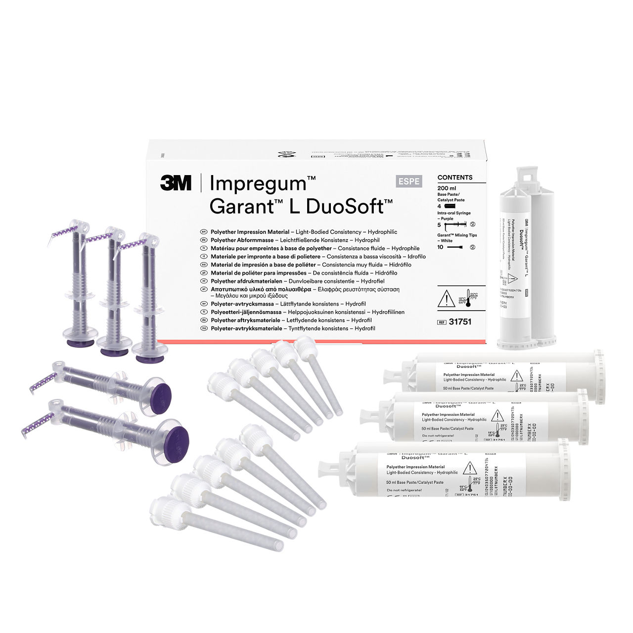 3M™ Impregum™ Garant™ L DuoSoft™ 31751 Matériau d’empreintes Polyéther,boîte standard