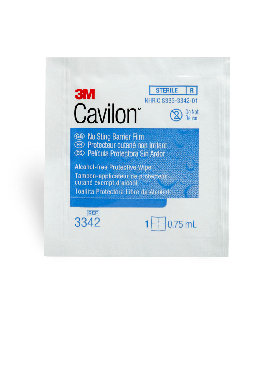 3M™ Cavilon™ No Sting Barrier Film, 3342, 0.75 mL Wipe, 50/Carton, 8 Cartons/Case