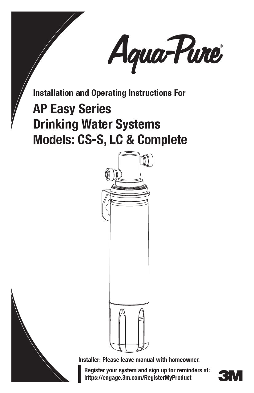 AP Easy Series Drinking Water Systems Models: CS-S, LC & Complete