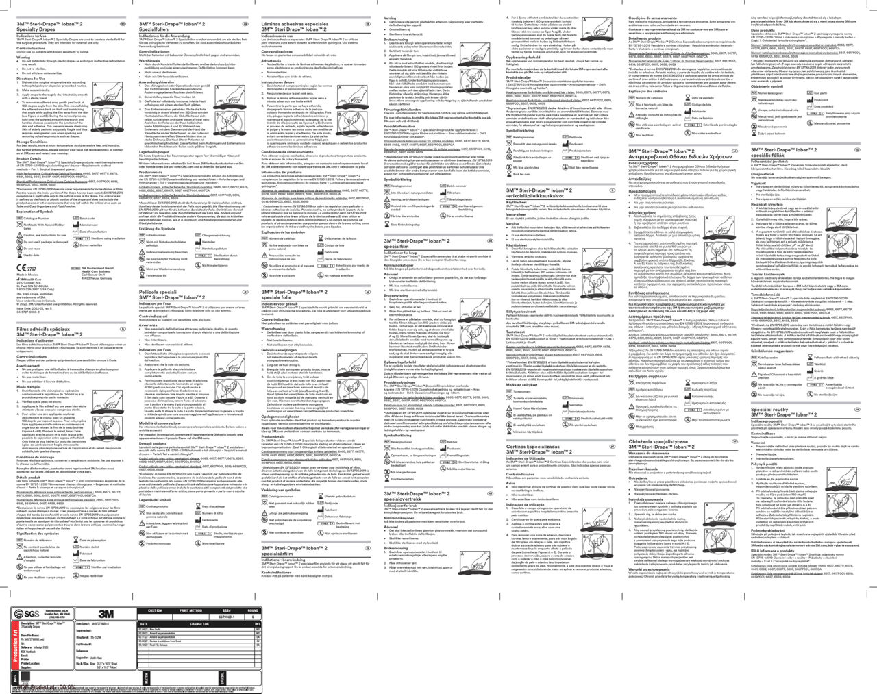 Instructions for Use - 6617P001 PATIENT ISOLATION PACK, 18/CS