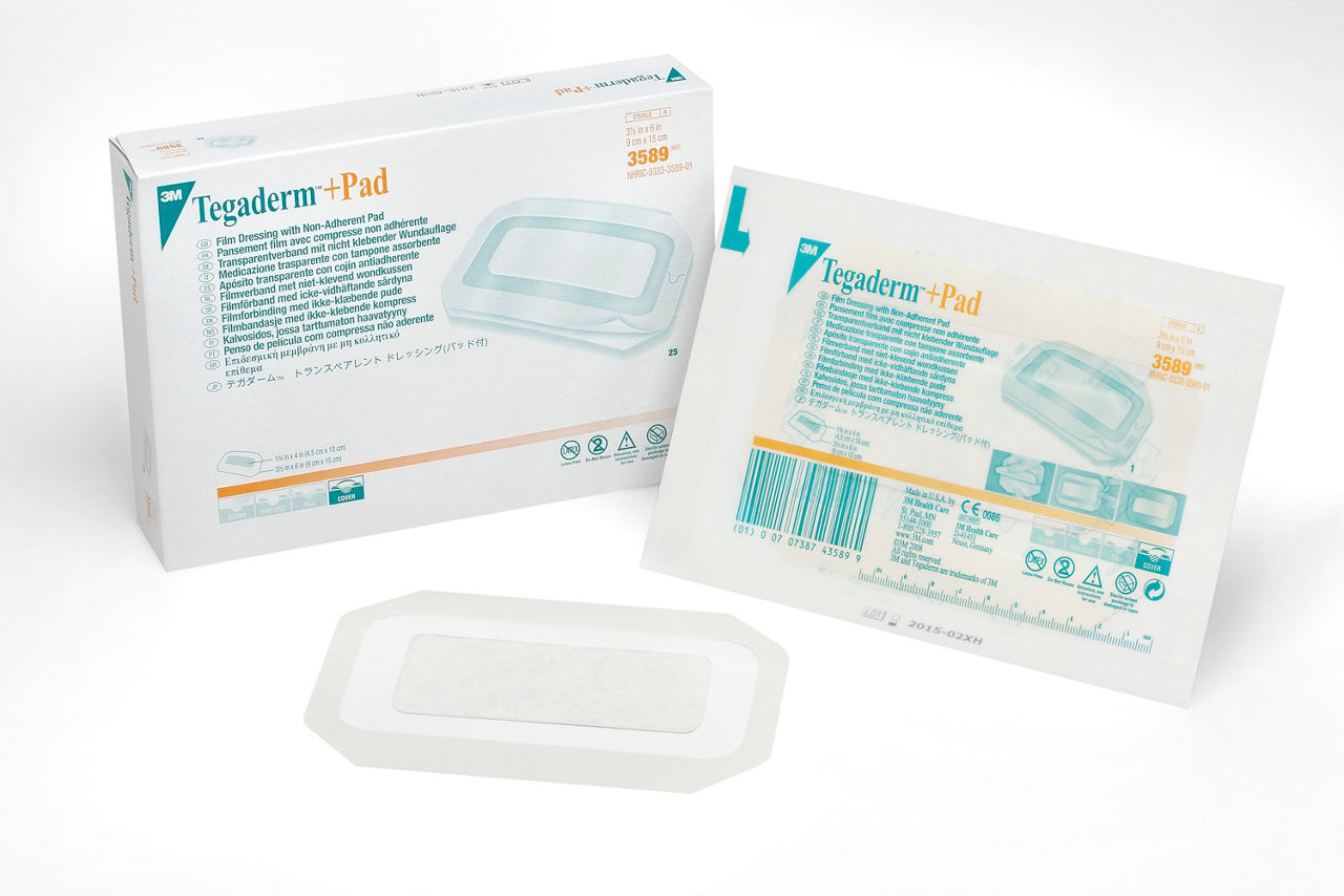 3M™ Tegaderm™ + Pad - Medicazione sterile trasparente con tampone, 3589