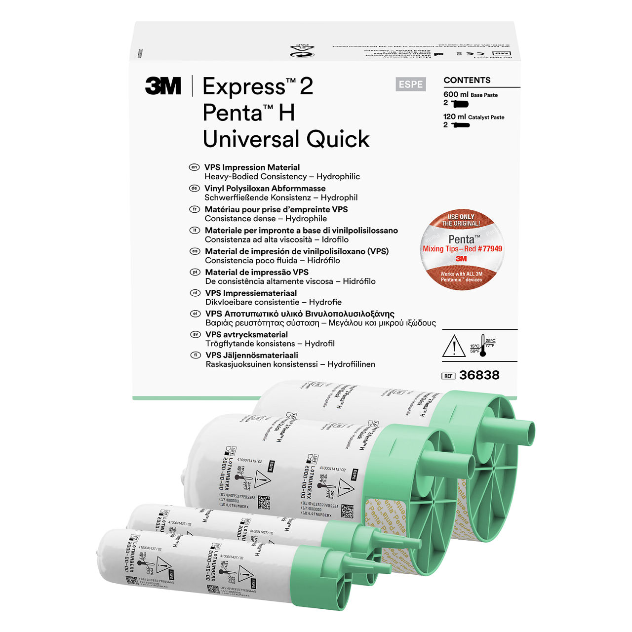 3M™ Express™ 2 Penta™ H Universal Quick VPS Impression Material Refill, 36838