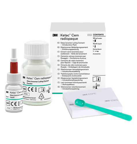 Ciment de scellement en verre ionomère radio-opaque Ketac(MC) Cem 3M(MC) de Série 37200 (Intro)