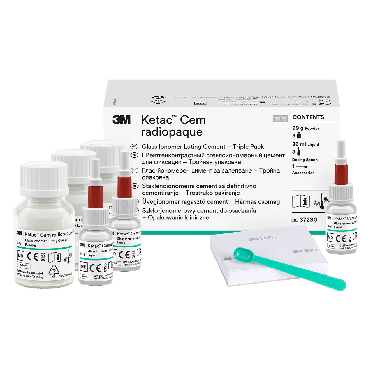 3M™ ESPE™ Ketac™ Cem Radiopaque Glass Ionomer Luting Cement Triple Pack,37230