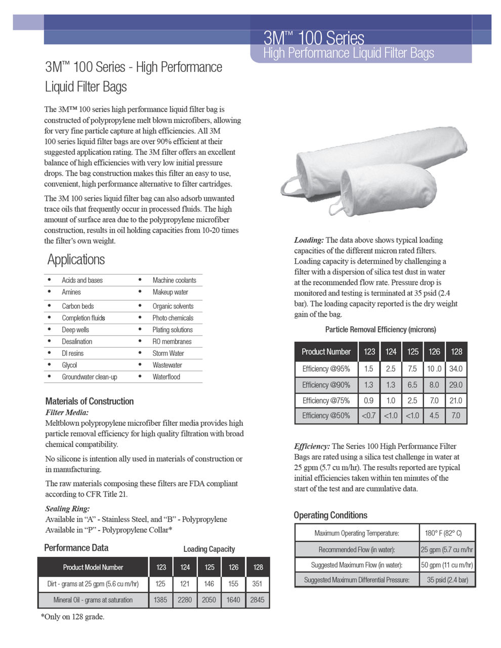 3M™ 100 Series - High Performance Liquid Filter Bags