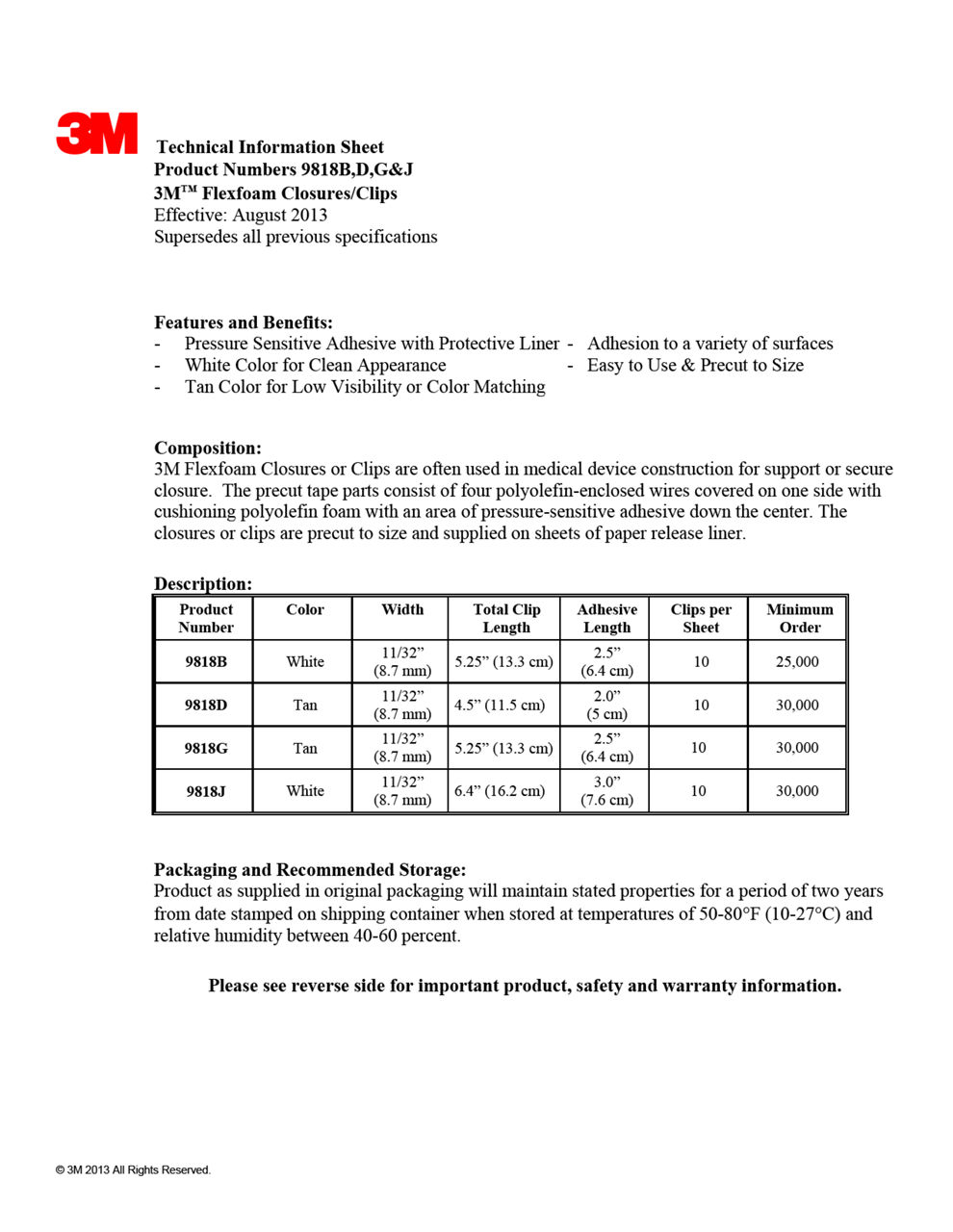  Technical Information Sheet 