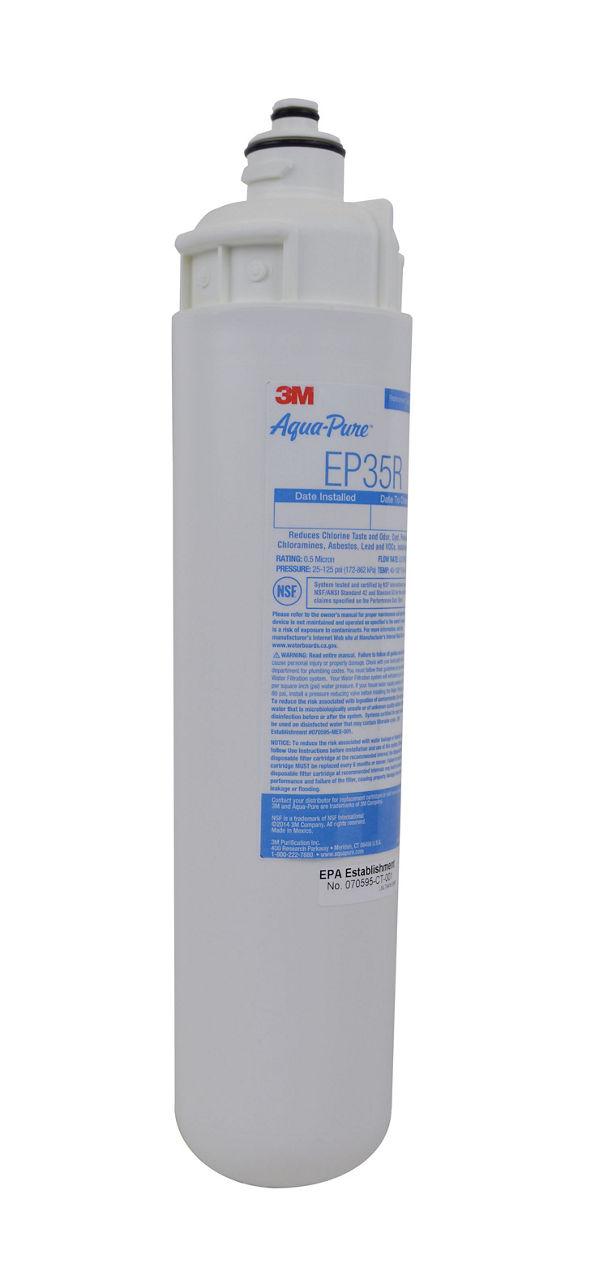 3M™ Aqua-Pure™ Under Sink Dedicated Faucet Water Filter Cartridge EP35R,5631616, For H-300, 0.5 um, 6/Case