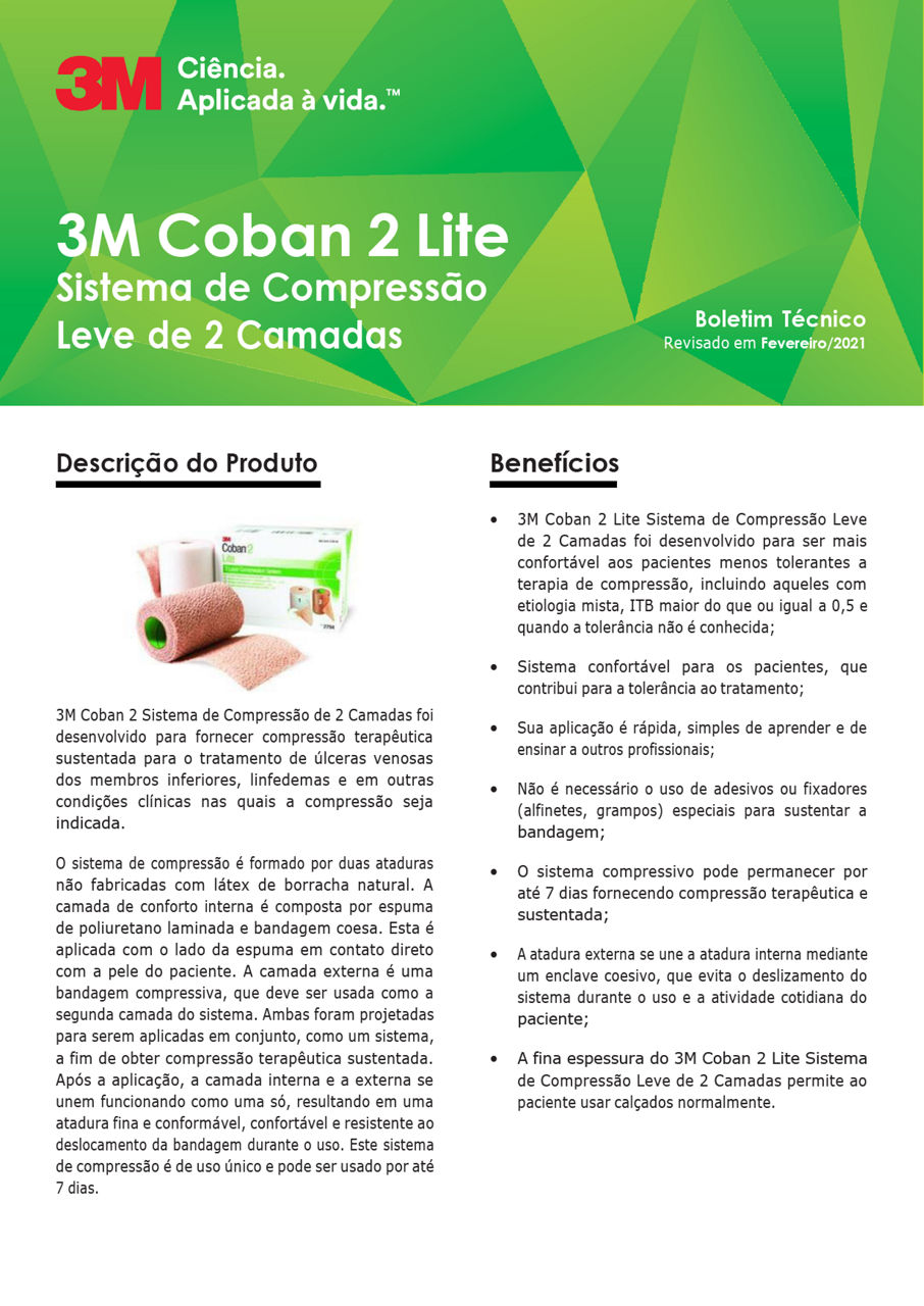 Sistemas de Compressão em 2 Camadas 3M™ Coban™