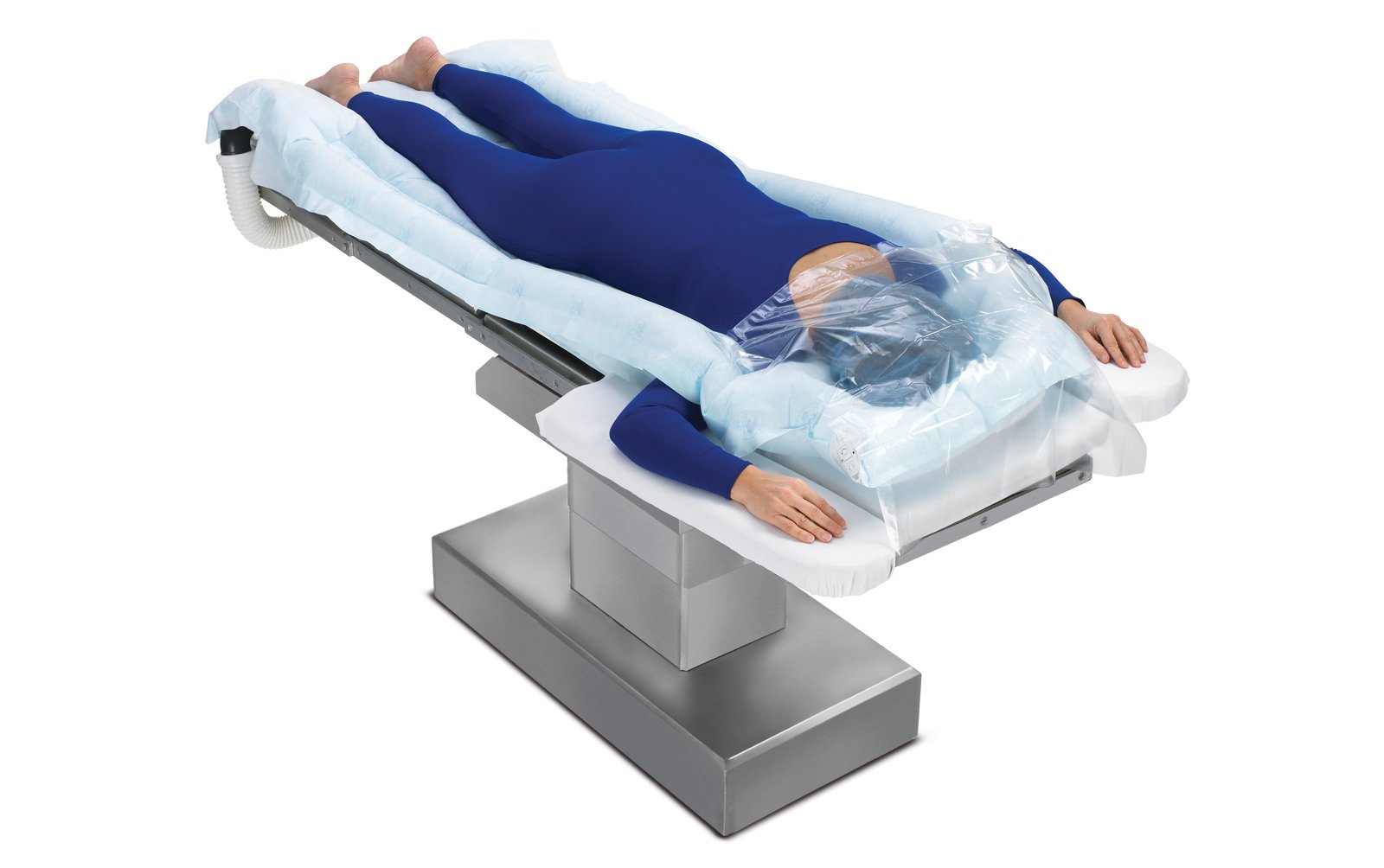 patient warming, Bair Hugger Therapy, Full Access Underbody Blanket, Model 635, Prone, arms out, cmyk, tiff, 70-2010-8487-1