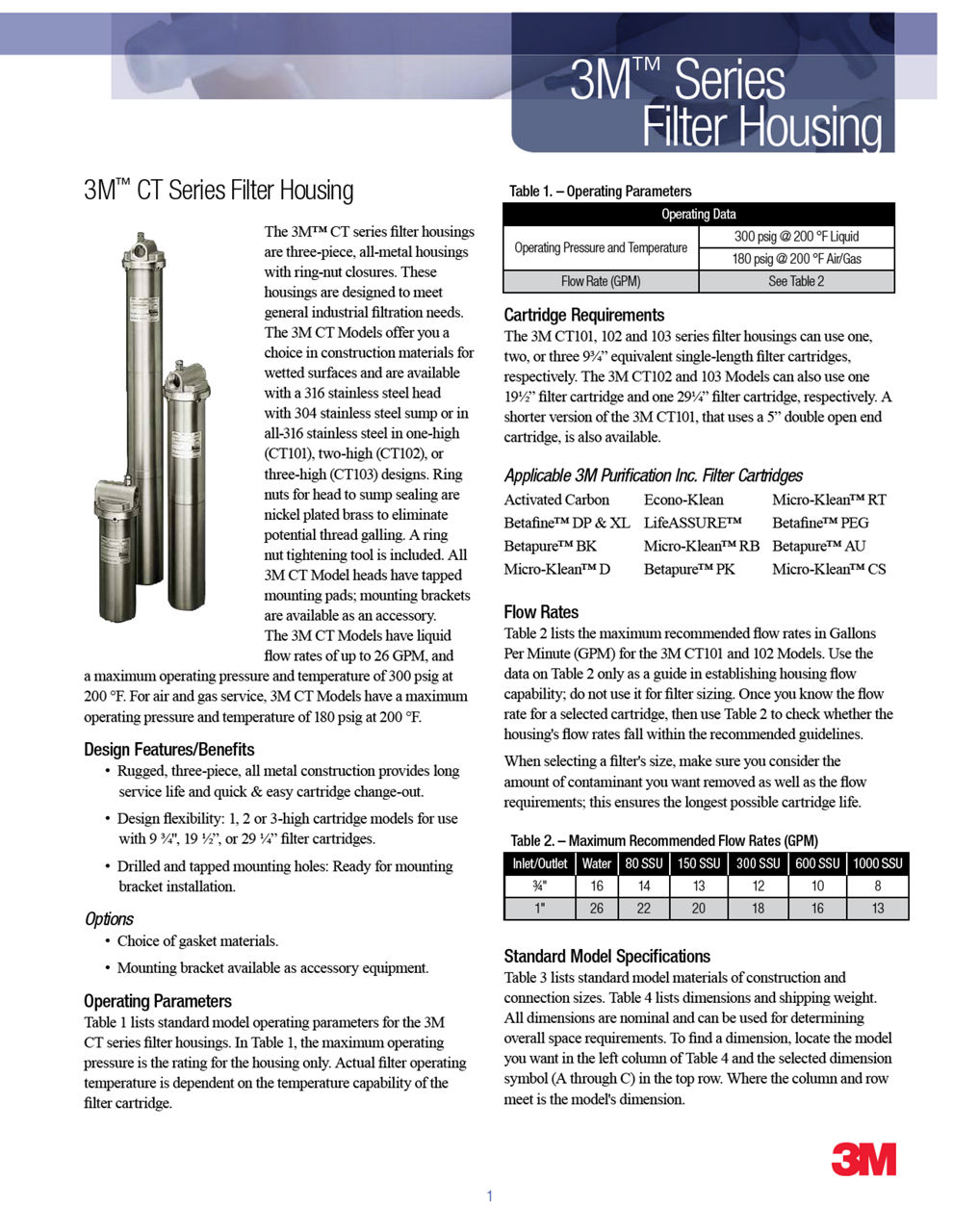 3M™ Series Filter Housing