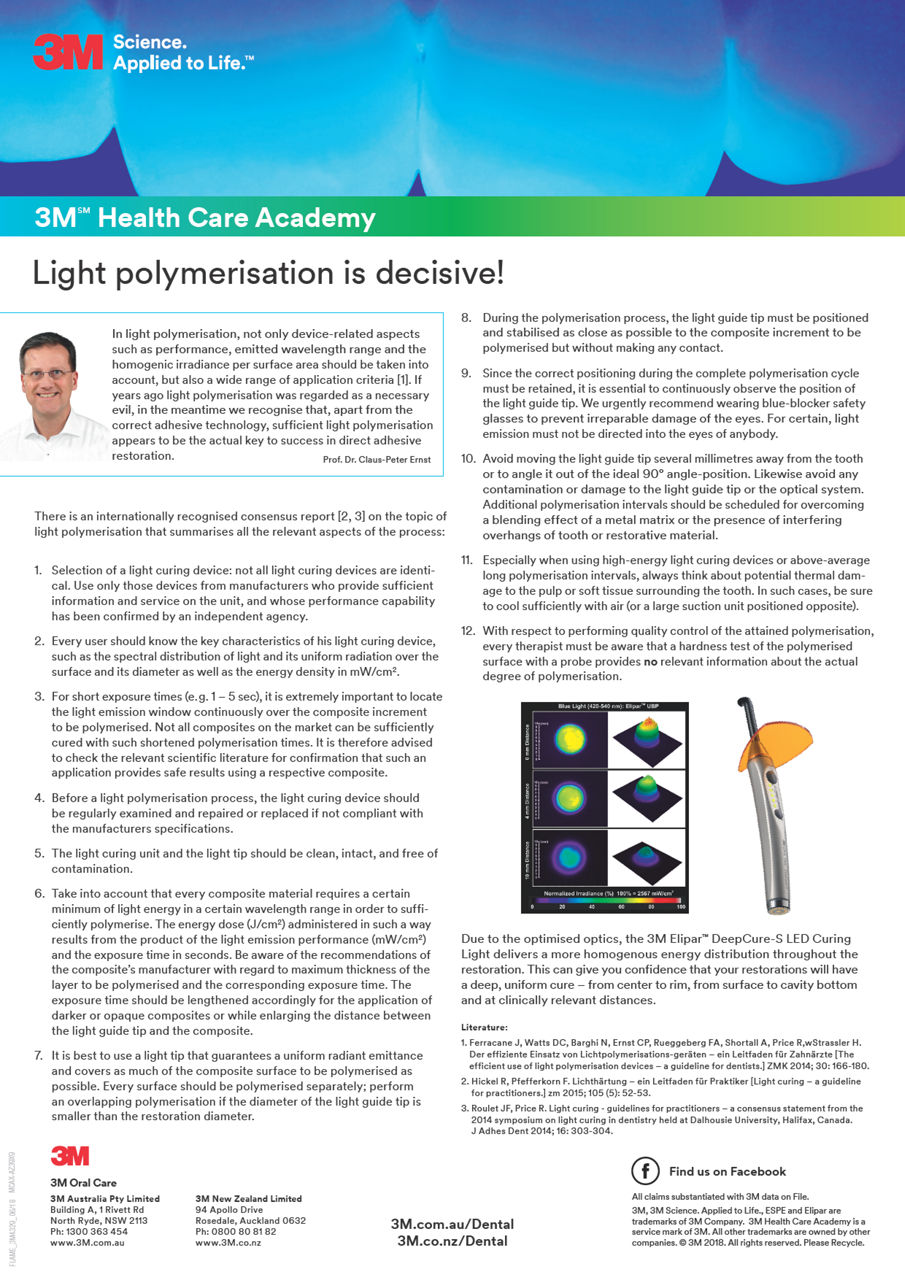 Light Polymerisation - 3M HCA Clinical Article
