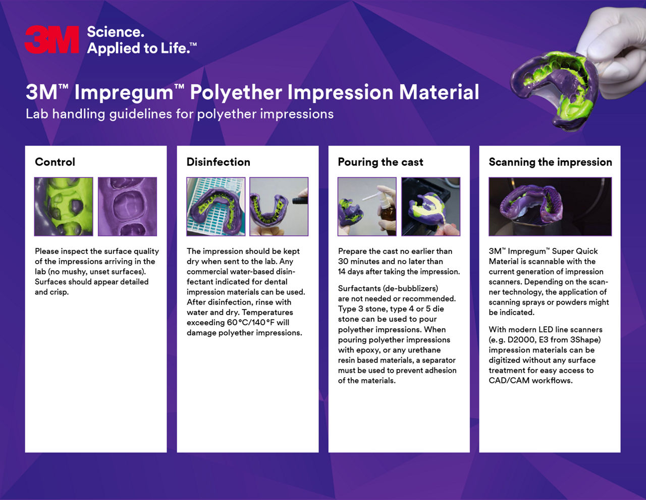 3M™ Impregum™ Polyether Impression Material Lab Handling Guidelines, US letter format