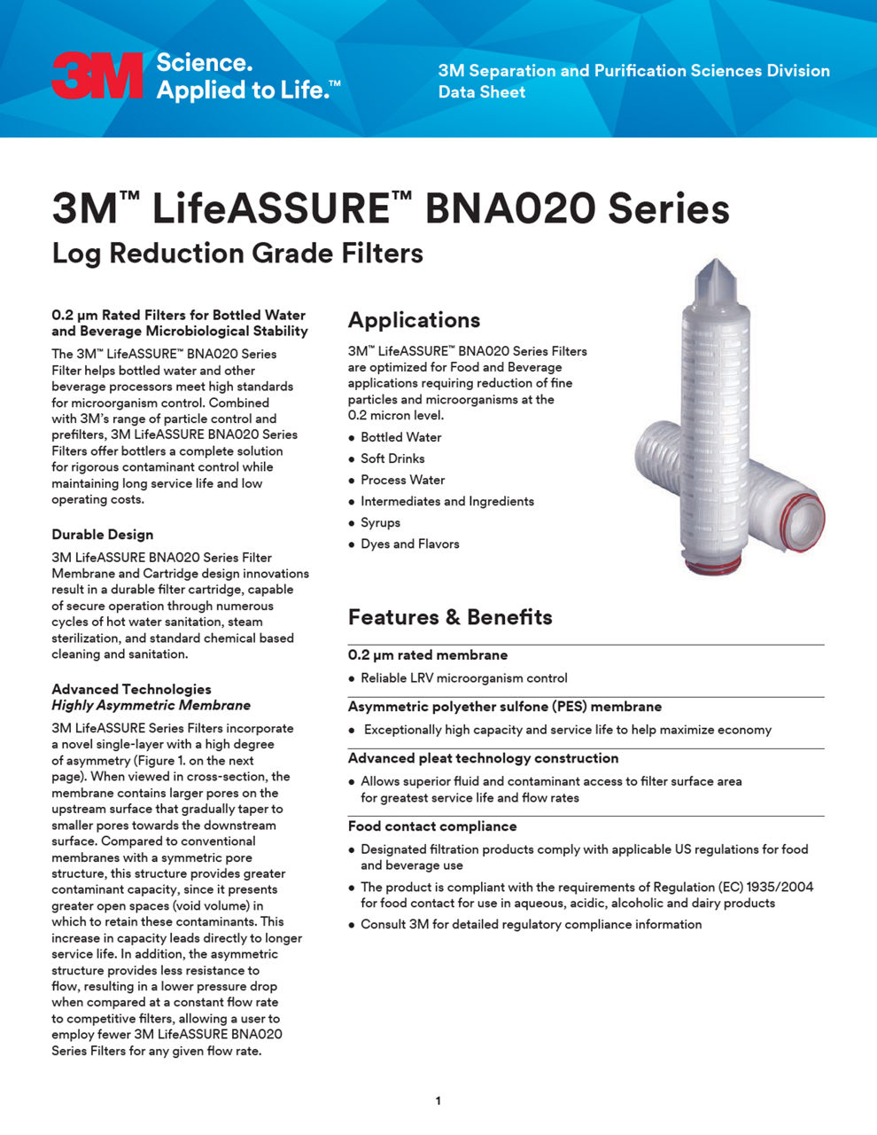 3M™ LifeASSURE™ BNA020 Series 