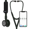 3M™ Littmann® CORE Digital Stethoscope, 8483, Black Matte-finish Chestpiece, Black Tube