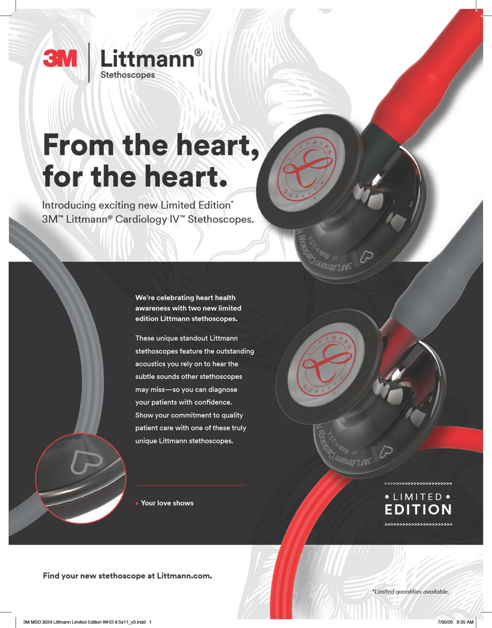 Littmann Limited Edition Cardiology IV Stethoscope Sell Sheet