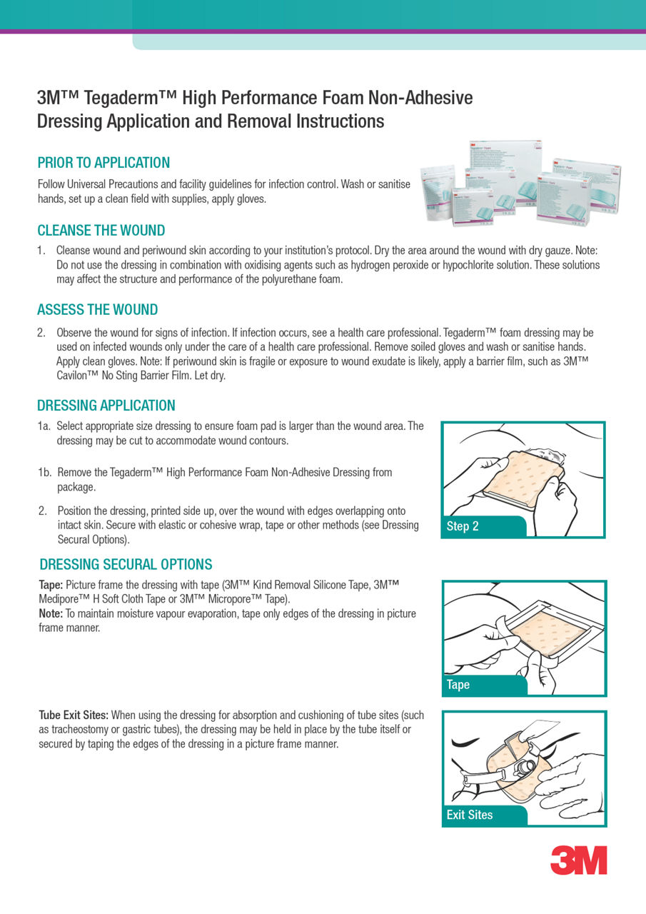 3M™ Tegaderm™ HP Foam Non-Adhesive-Application Instructions