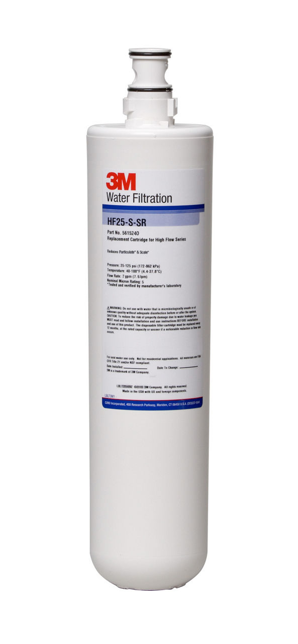 3M™ High Flow Series Filter Cartridge HF25-S, 5615203, 1 um NOM, 1.5gpm, 10000 gal, 6/Case