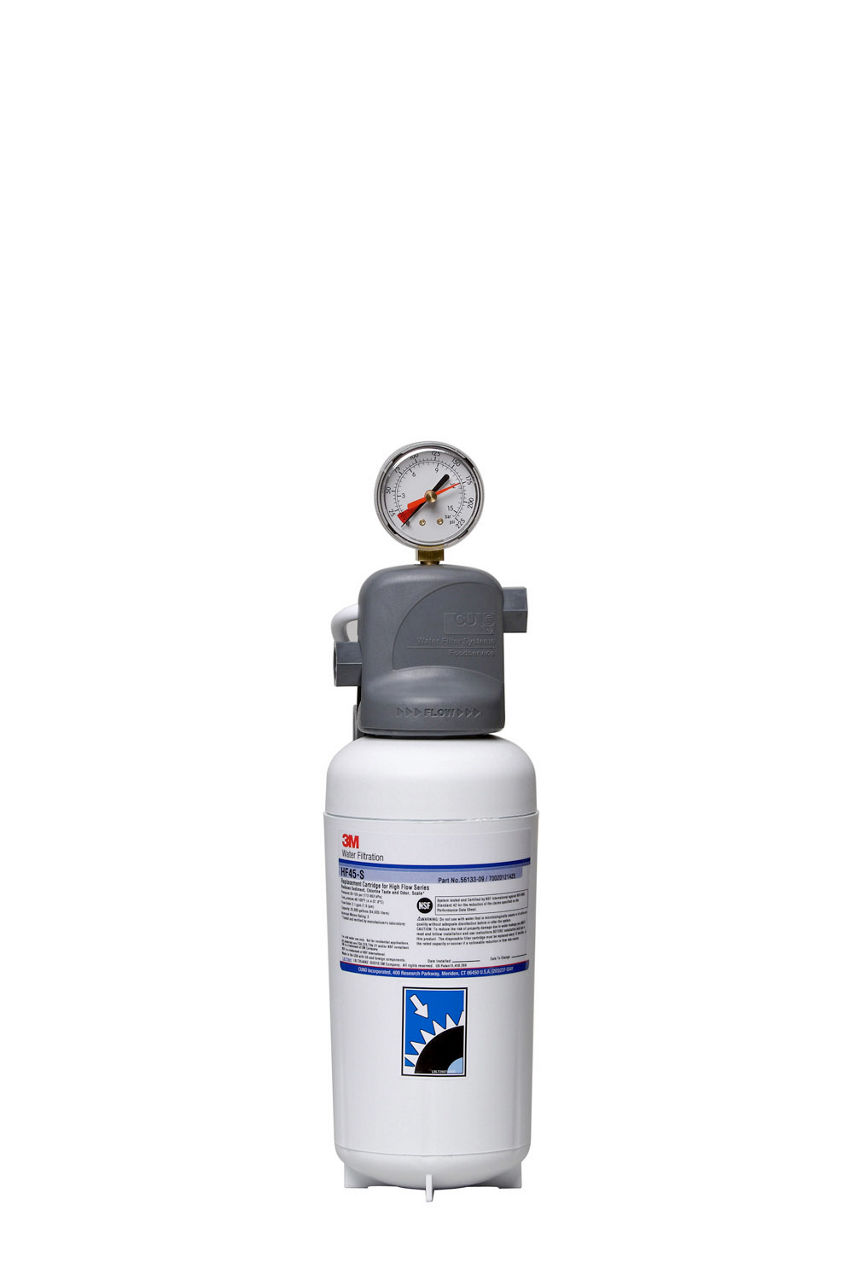 3M™ High Flow Series Ice Water Filtration System ICE145-S, 5616204, 3 umNOM, 2.1 gpm, 25000 gal, Valve-in-Head, 2/Case