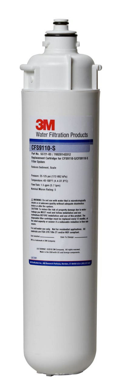 3M™ 9000 Series Retrofit Filter Cartridge CFS9110-S, 5631621, Standard Length, 5 um NOM, 1.5 gpm, 4/Case
