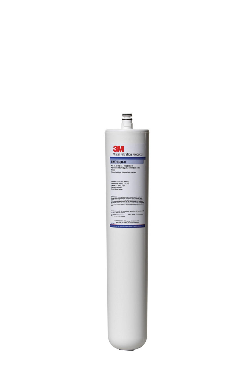 3M™ 8000 Series Scale Reduction Softening Filter Cartridge SWC1350-Cwith Carbon, 5634301, 5 um, 0.5 gpm, 1100 grains, 4/Case