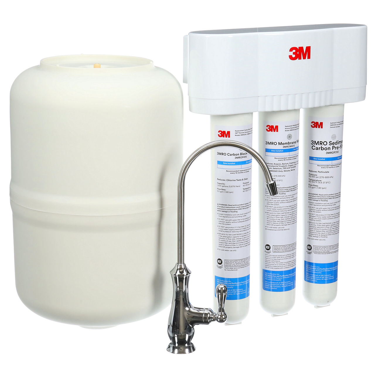 3M™ Under Sink Reverse Osmosis Water Filtration System, 3MRO301